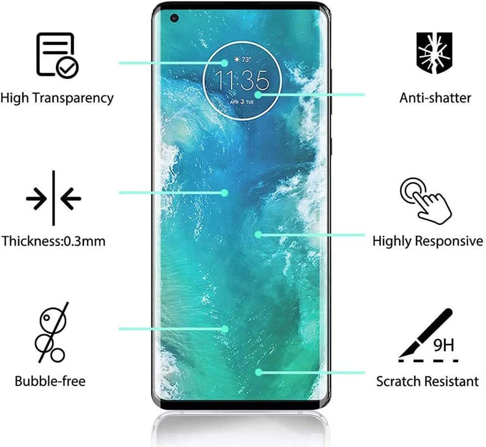 Motorola Moto G9 Plus 0.3mm Arc Edge Tempered Glass Screenprotector afbeelding 2