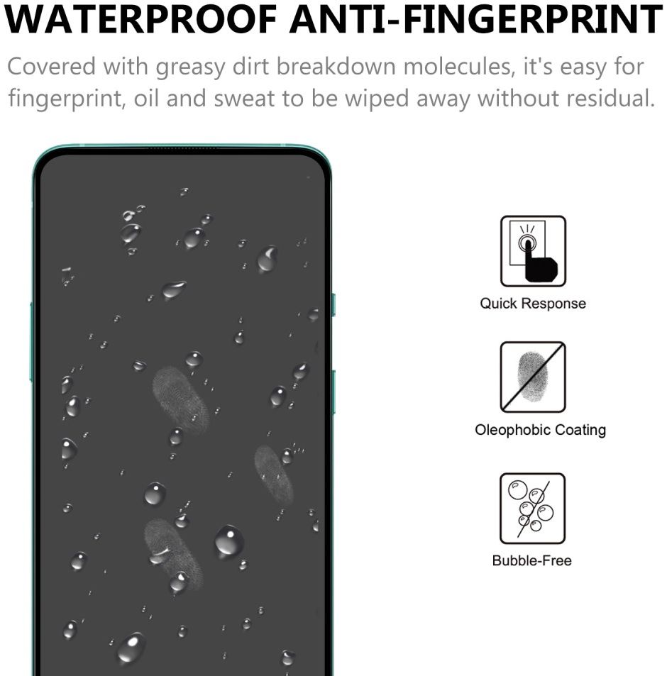 OnePlus 8T Volledig Dekkende Tempered Glass Screen Protector afbeelding 4