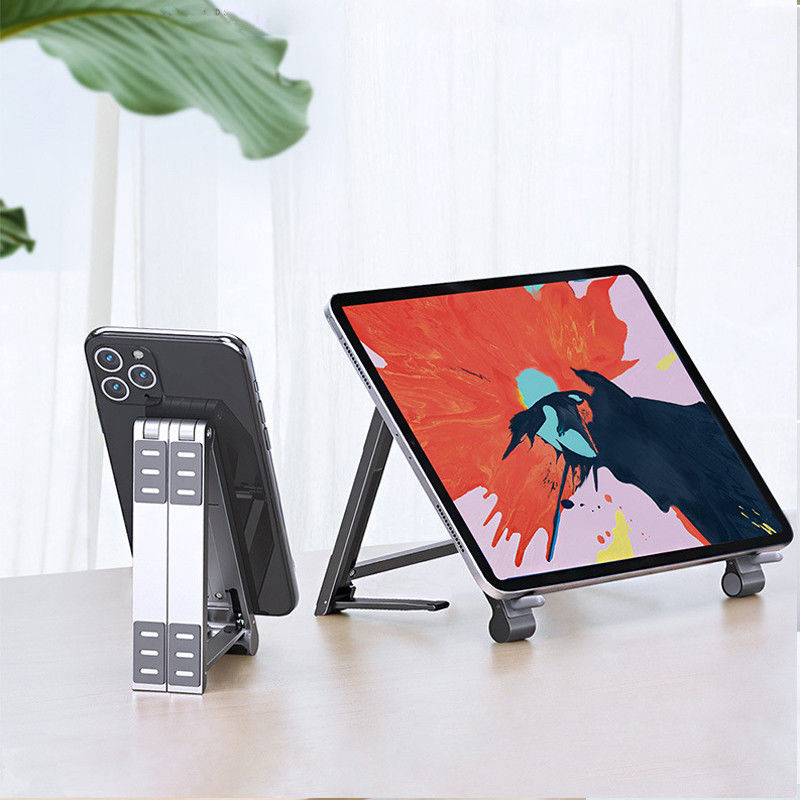 Universele Verstelbare Houder voor Smartphone / Laptop / Tablet Grijs afbeelding 5