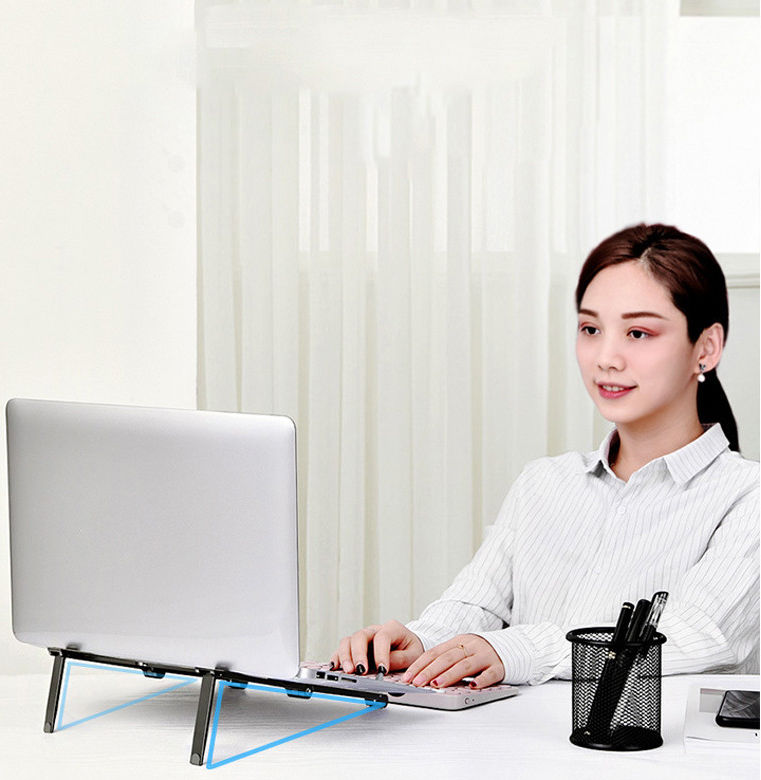 Universele Verstelbare Houder voor Smartphone / Laptop / Tablet Grijs afbeelding 7