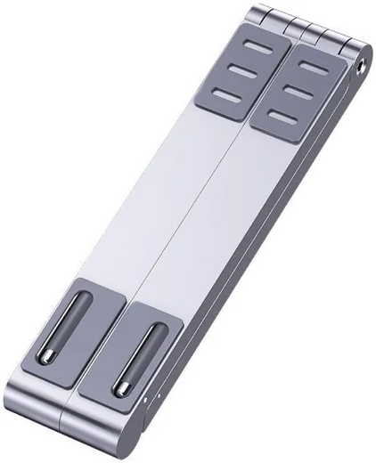 Universele Verstelbare Houder voor Smartphone / Laptop / Tablet Zilver afbeelding 2