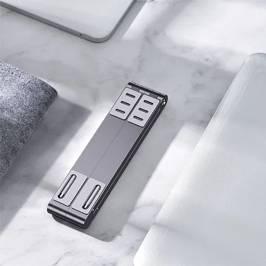 Universele Verstelbare Houder voor Smartphone / Laptop / Tablet Zilver afbeelding 15