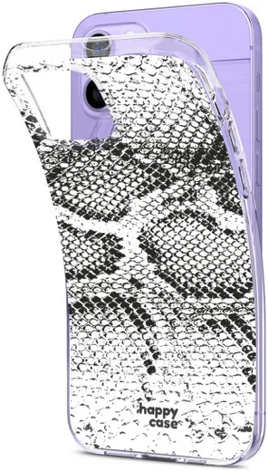 HappyCase iPhone 12 / 12 Pro Hoesje Flexibel TPU Slangen Print afbeelding 5