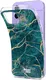 HappyCase iPhone 12 / 12 Pro Hoesje Flexibel TPU Aqua Marmer Print afbeelding 6