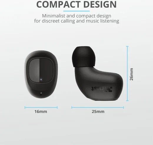 Trust Nika Compact Bluetooth Wireless Earphones Zwart afbeelding 13