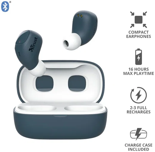 Trust Nika Compact Bluetooth Wireless Earphones Blauw afbeelding 12