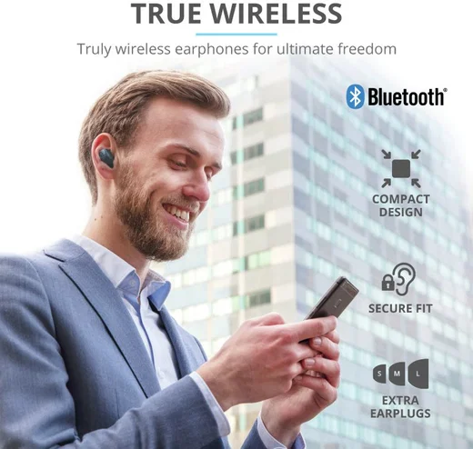 Trust Nika Compact Bluetooth Wireless Earphones Blauw afbeelding 7