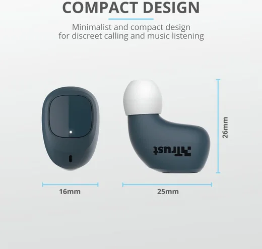 Trust Nika Compact Bluetooth Wireless Earphones Blauw afbeelding 9