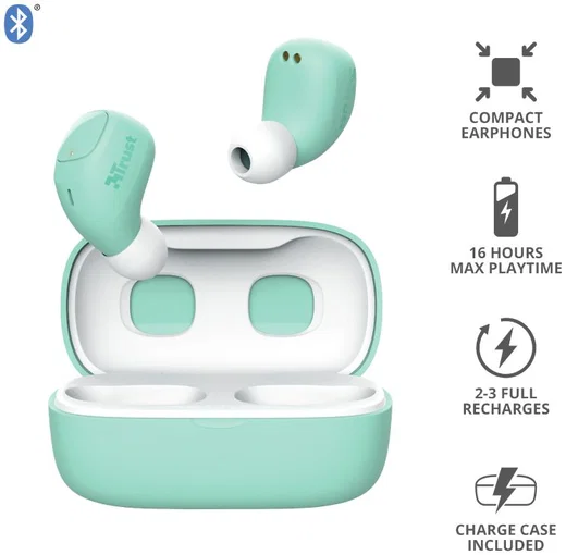 Trust Nika Compact Bluetooth Wireless Earphones Mint afbeelding 10