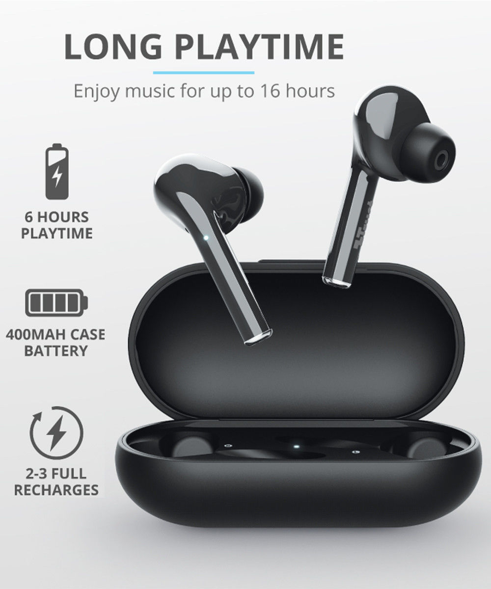 Trust Nika Touch Bluetooth In-Ear Volledig Draadloze Oordopjes Zwart afbeelding 7