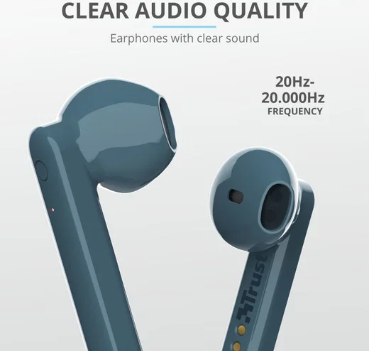 Trust Primo Touch Wireless Bluetooth Earphones Blauw afbeelding 12