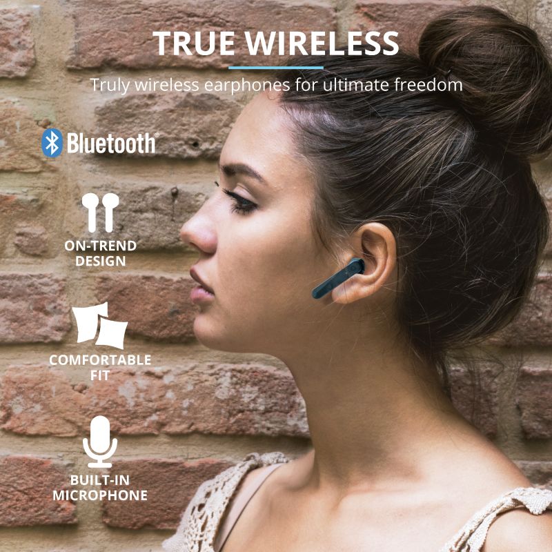 Trust Primo Touch Wireless Bluetooth Earphones Blauw afbeelding 9
