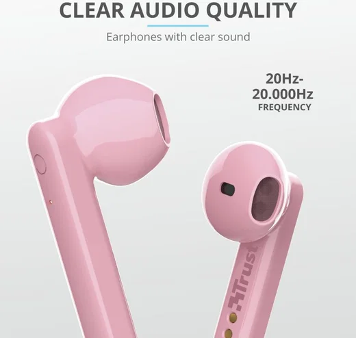Trust Primo Touch Wireless Bluetooth Earphones Roze afbeelding 12