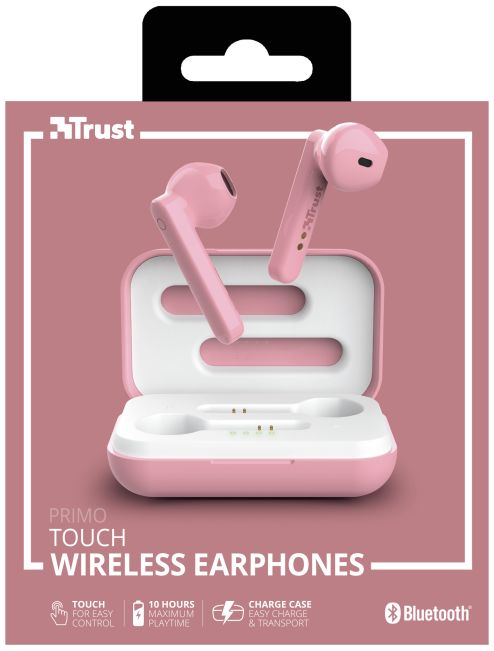 Trust Primo Touch Wireless Bluetooth Earphones Roze afbeelding 18