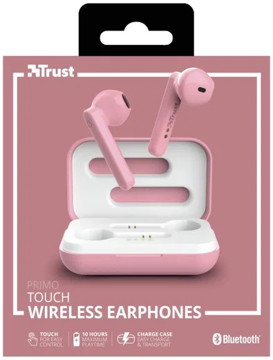 Trust Primo Touch Wireless Bluetooth Earphones Roze afbeelding 18