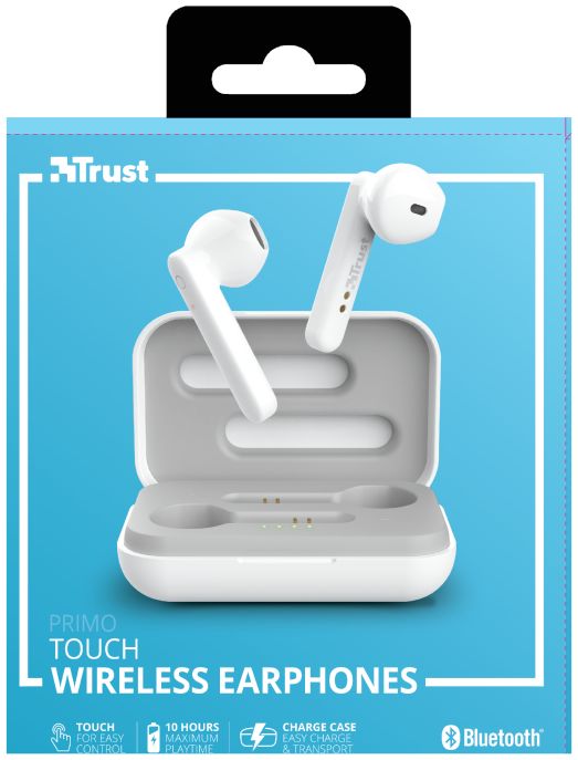 Trust Primo Touch Wireless Bluetooth Earphones Wit afbeelding 18