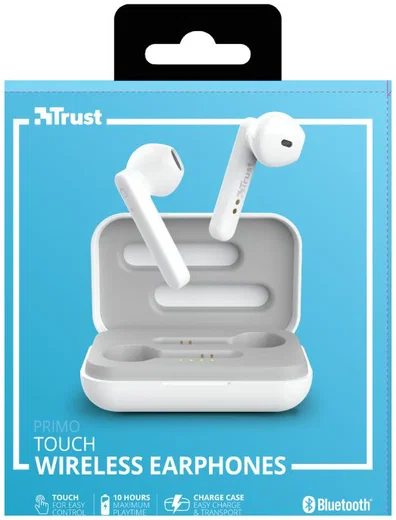 Trust Primo Touch Wireless Bluetooth Earphones Wit afbeelding 18