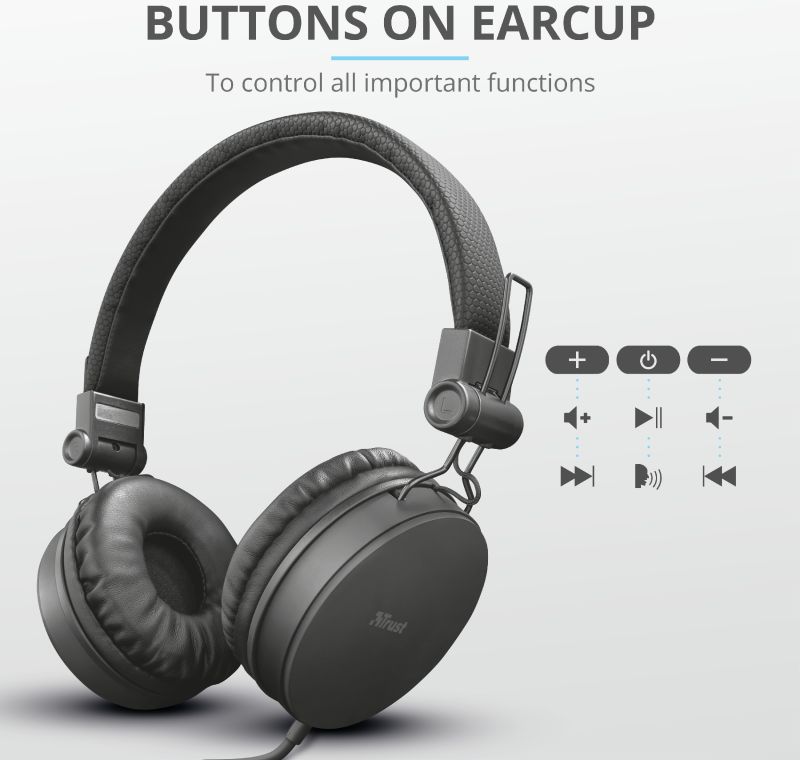 Trust Tones Wired On-Ear Koptelefoon Zwart afbeelding 16