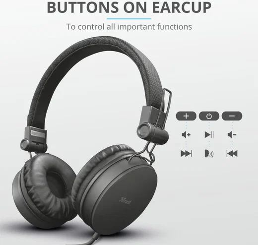 Trust Tones Wired On-Ear Koptelefoon Zwart afbeelding 16