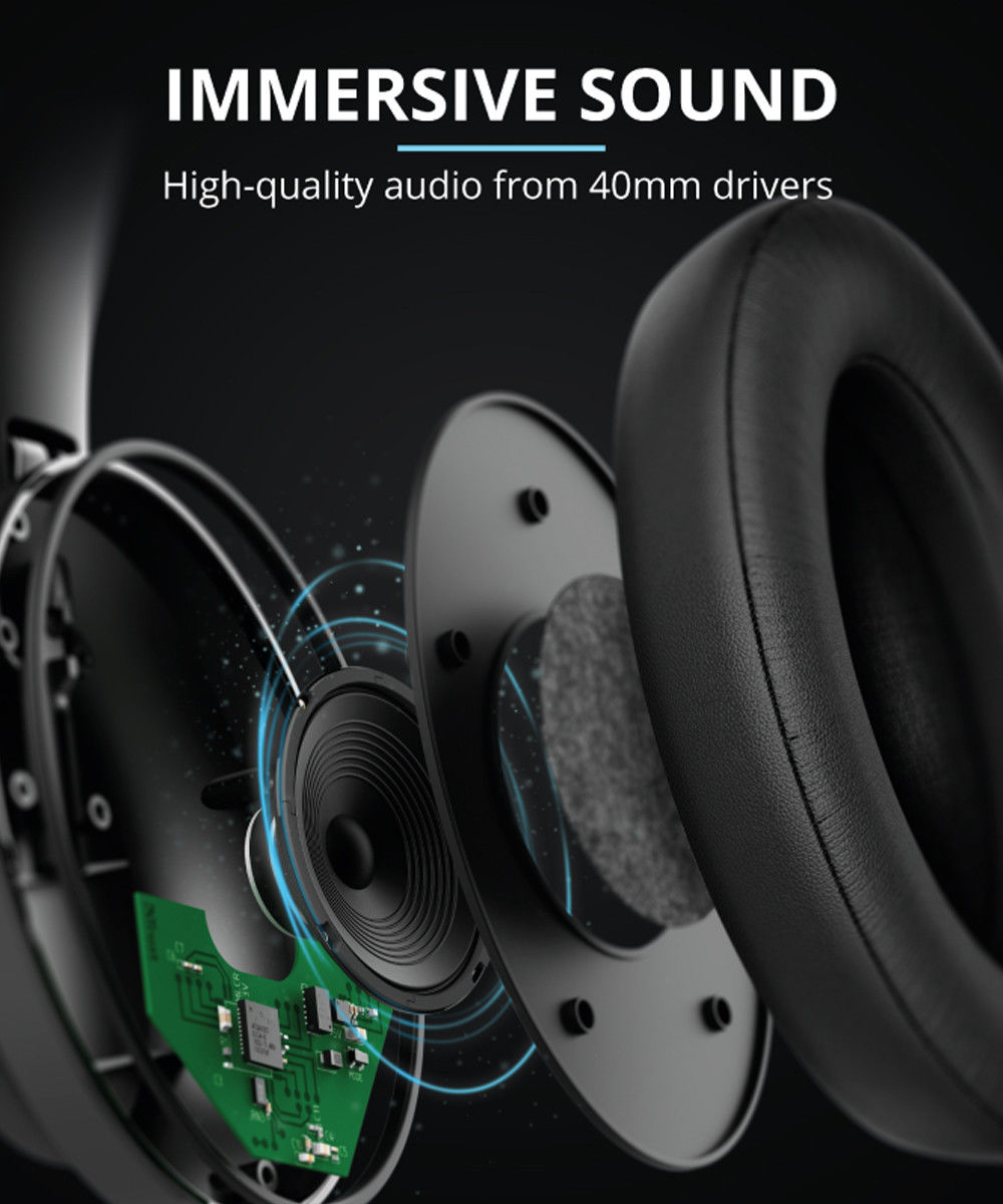 Trust Eaze Bluetooth Over-Ear Volledig Draadloze Koptelefoon Zwart afbeelding 6