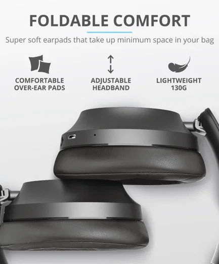 Trust Eaze Bluetooth Over-Ear Volledig Draadloze Koptelefoon Zwart afbeelding 8