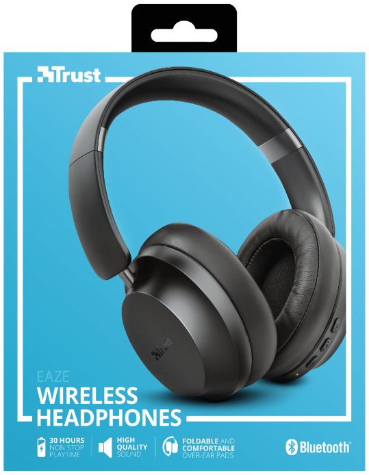 Trust Eaze Bluetooth Over-Ear Volledig Draadloze Koptelefoon Zwart afbeelding 14