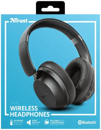 Trust Eaze Bluetooth Over-Ear Volledig Draadloze Koptelefoon Zwart afbeelding 14