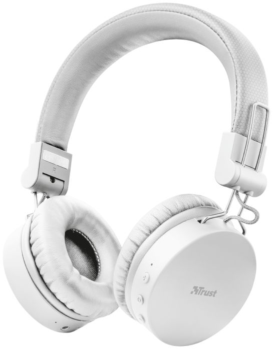 Trust Tones Bedraad/Bluetooth Draadloze On-Ear Koptelefoon Wit afbeelding 1