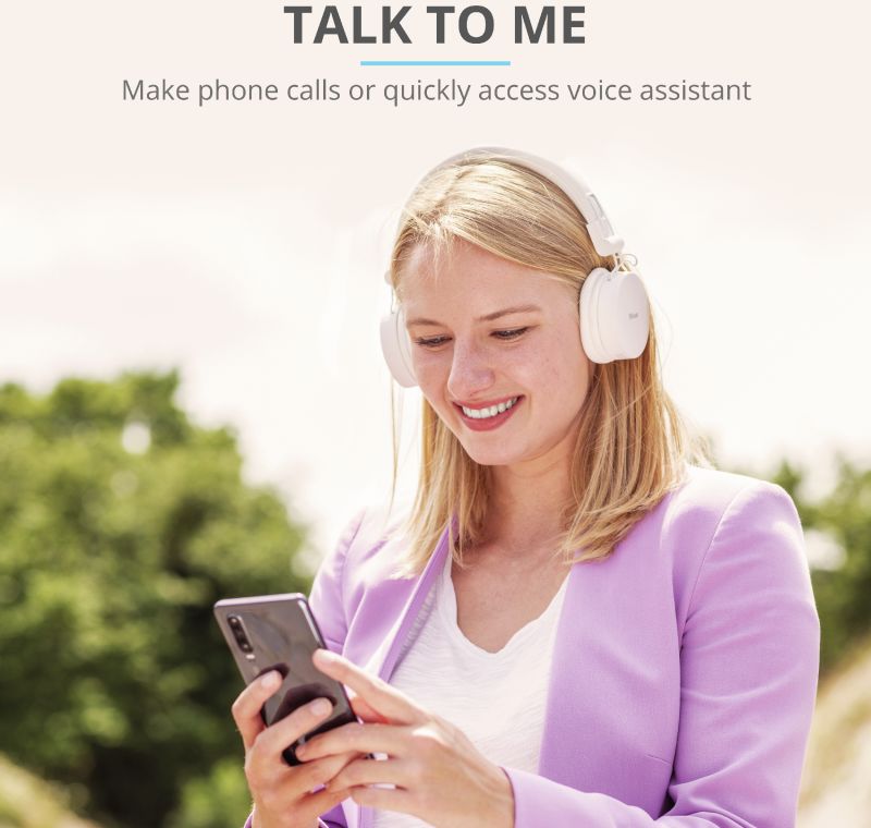 Trust Tones Bedraad/Bluetooth Draadloze On-Ear Koptelefoon Wit afbeelding 14