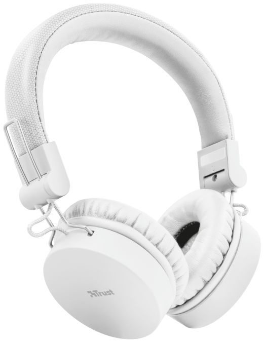 Trust Tones Bedraad/Bluetooth Draadloze On-Ear Koptelefoon Wit afbeelding 3