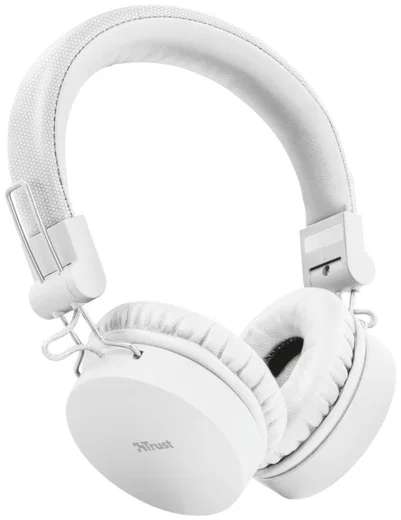 Trust Tones Bedraad/Bluetooth Draadloze On-Ear Koptelefoon Wit afbeelding 3