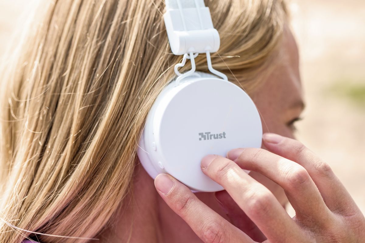 Trust Tones Bedraad/Bluetooth Draadloze On-Ear Koptelefoon Wit afbeelding 9