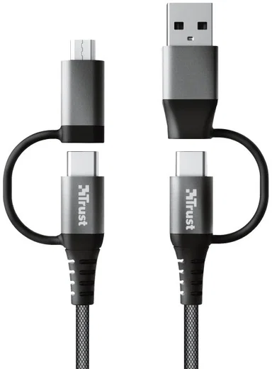 Trust Keyla 4-in-1 USB Data en Oplaad Kabel 1 Meter afbeelding 1