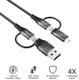 Trust Keyla 4-in-1 USB Data en Oplaad Kabel 1 Meter afbeelding 9