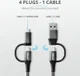 Trust Keyla 4-in-1 USB Data en Oplaad Kabel 1 Meter afbeelding 4