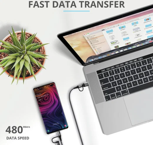 Trust Keyla 4-in-1 USB Data en Oplaad Kabel 1 Meter afbeelding 12