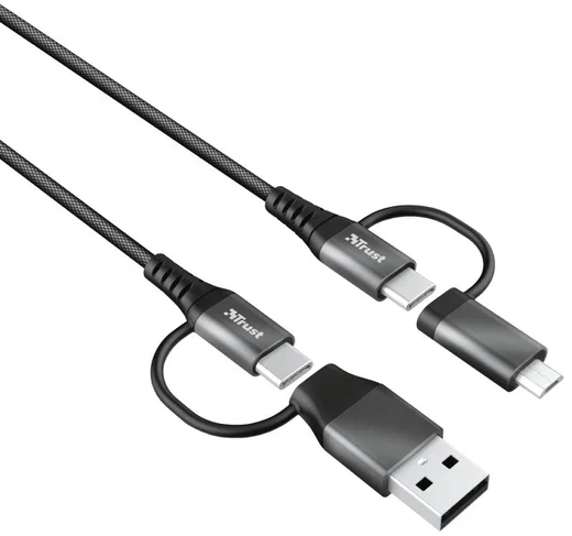 Trust Keyla 4-in-1 USB Data en Oplaad Kabel 1 Meter afbeelding 2