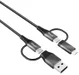 Trust Keyla 4-in-1 USB Data en Oplaad Kabel 1 Meter afbeelding 2