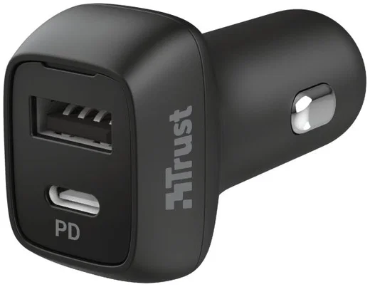 Trust Qmax 30W Autolader Fast Charge USB and USB-C Zwart afbeelding 1