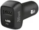 Trust Qmax 30W Autolader Fast Charge USB and USB-C Zwart afbeelding 1