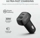 Trust Qmax 30W Autolader Fast Charge USB and USB-C Zwart afbeelding 6