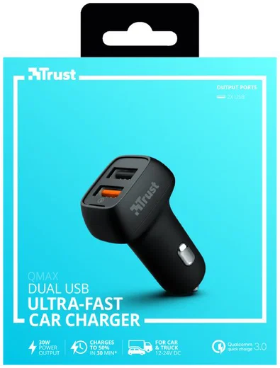 Trust Qmax Dubbele USB Poort Autolader afbeelding 13