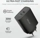 Trust Qmax Snellader 30W USB + USB-C Oplader met Power Delivery Zwart afbeelding 6