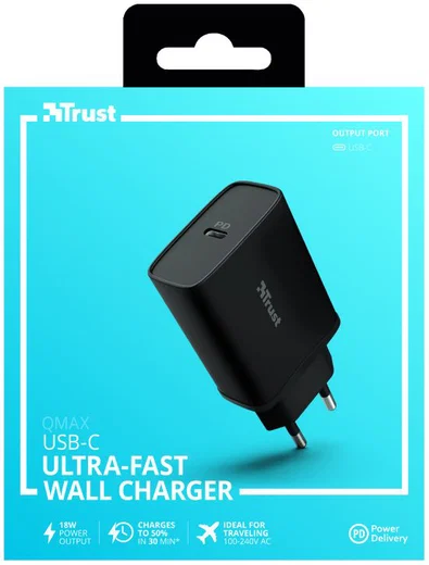 Trust Qmax USB-C Snellader 18W met Power Delivery 3.0 Zwart afbeelding 13