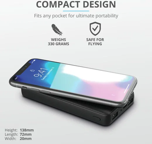 Trust Primo Compact PowerBank 15.000 mAh Fast Charge USB/USB-C Zwart afbeelding 7