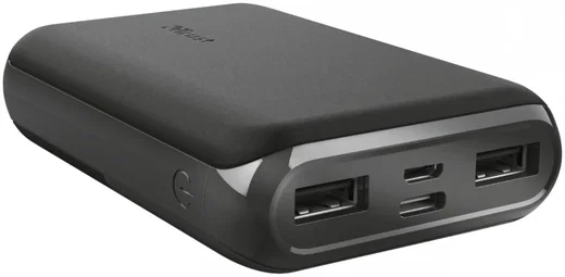 Trust Pacto2 Pocket-Size Fast Charge Powerbank 10.000 mAh Zwart afbeelding 1