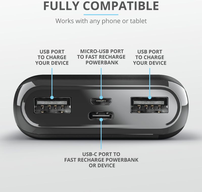 Trust Pacto2 Pocket-Size Fast Charge Powerbank 10.000 mAh Zwart afbeelding 6