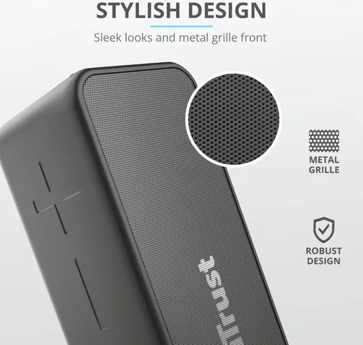 Trust Zowy Max Stylish Bluetooth Wireless Speaker Zwart afbeelding 11