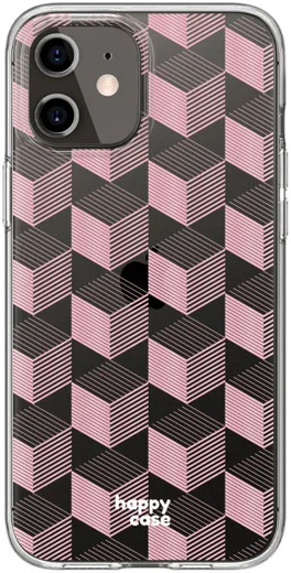 HappyCase iPhone 12 / 12 Pro Hoesje Flexibel TPU Blokjes Print afbeelding 1