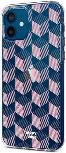 HappyCase iPhone 12 / 12 Pro Hoesje Flexibel TPU Blokjes Print afbeelding 6